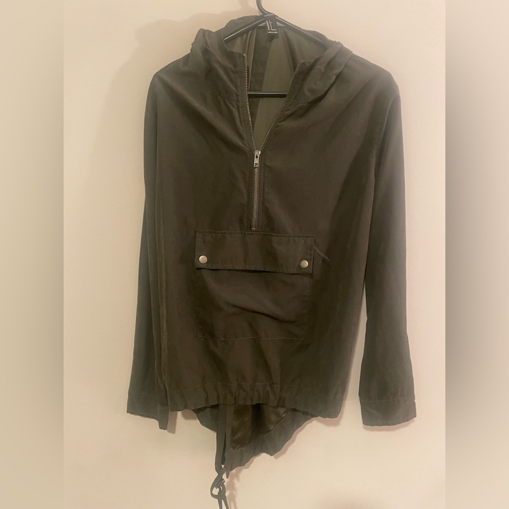 Olive green pullover hoodie